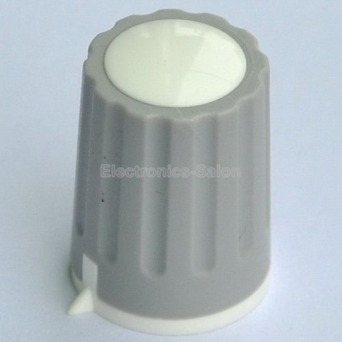 5x high quality knob, gray-white, for 6mm 18 teeth shaft pots. for sale