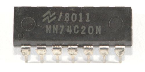 1pcs 74C20 MM74C20N dual 4 input NAND gate DIP-14 NOS Vintage