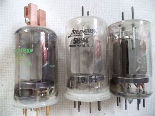 (3) used amperex and english electric valve 5849 twin beam power tube  n/r for sale