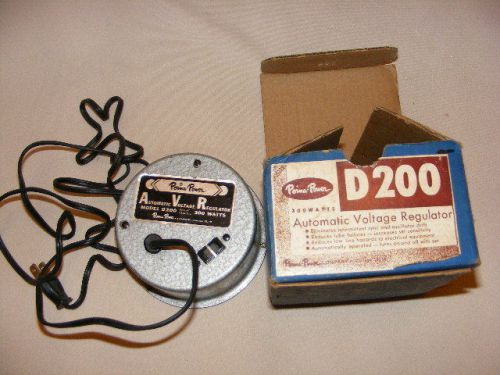 Vintage Perma Power D200 Automatic Voltage Regulator 300 Watts &amp; Original Box
