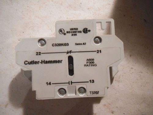Eaton Cutler Hammer C320KG3 Side Adder Auxiliary Contact - NEW