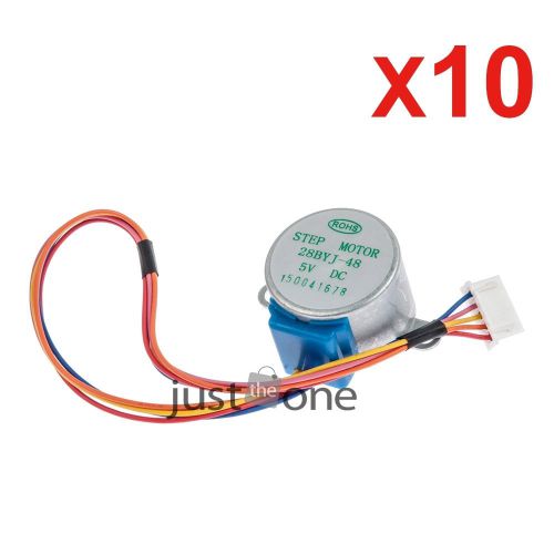 10x 28byj-48 lead 25cm stepper motor dc 5v 4 phase step motor reduction arduino for sale