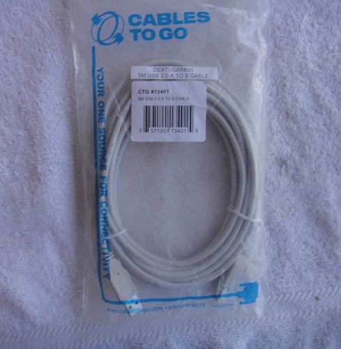 NEW Cables To Go 5M USB 2.0 A to B Cable      13401