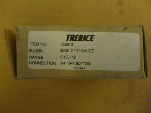 Terrice Pressure Gauge 800B 2 1/2&#034;  100 PSI
