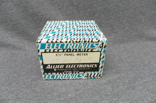 Vintage Allied Electronics 100 Milloivolt 3 1/2 &#034; Panel Meter NOS