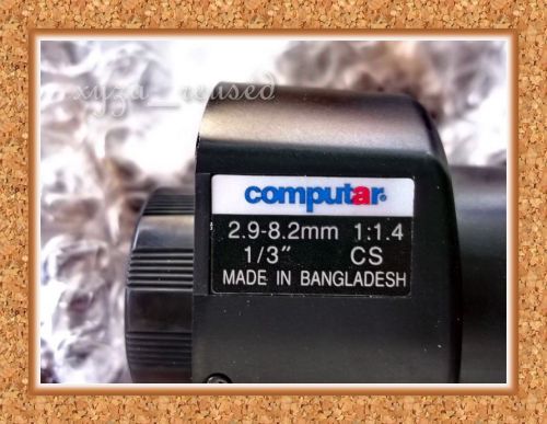 Computar  2.9-8.2mm. 1:1.4  1/3&#034; c/s ,cctv lens, new without box for sale