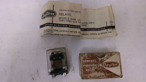 Dayton 5x838 relay,8 pins,dpdt for sale