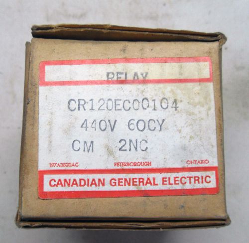 (X5-4) 1 NIB CANADIAN GENERAL ELECTRIC CR120EC00104 RELAY
