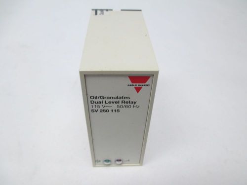 New carlo gavazzi sv250115 oil/granulates dual level relay 115v-ac d312900 for sale