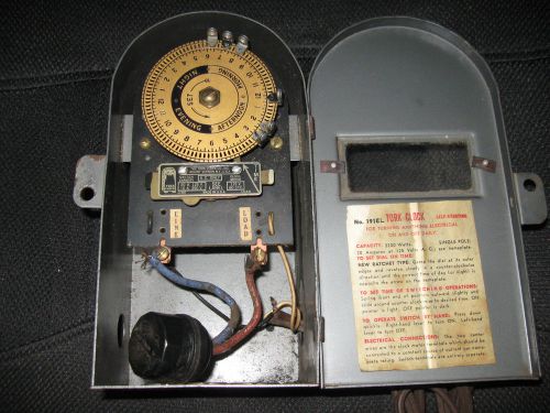 TORK TIME CLOCK, LINE LOAD,SWITCH CAP., MOUNT VERNON, NY,