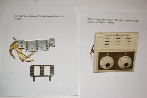 Ge low voltage 12 position master switch assy and ra12- new old stock  *rare* for sale
