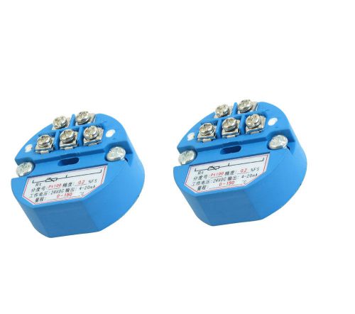 2pcs dc 24v  pt100 thermocouple temperature sensor transmitter 0-150°c quality for sale
