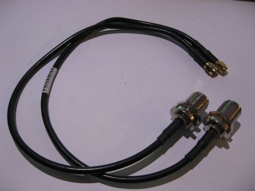 Qty 2 Motorola FKN4464A Coax Cable SMA (F) to N-Type Female 16 Inch - NOS