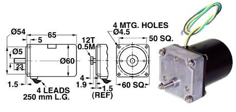 STOCK DRIVE PRODUCTS A3G25MIS0006 6:1 Reduction #60 Gearmotor