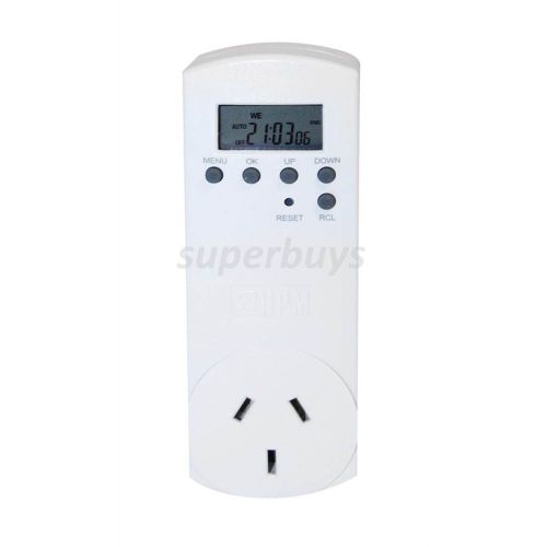 HPM Slim Digital Electrical Powerpoint Power Point Timer with Battery Back-up SL