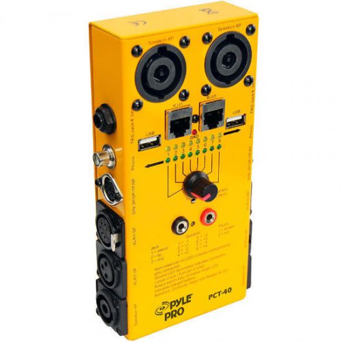 New Pyle PCT40 12 Plug Pro Audio Cable Tester DJ Pro Audio