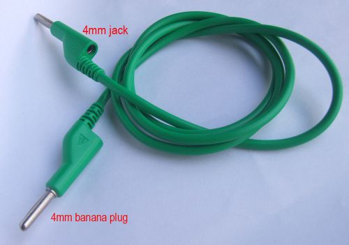 1pcs high quality copper dual 4mm banana plug jack voltage green silicone cables for sale