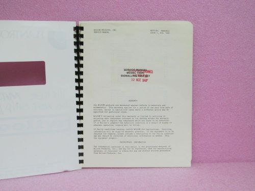Wilcom Manual T222C Signalling Test Set service manual w/schematics (08/1980)