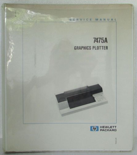 Hewlett packard graphics plotter 7475a service manual number 07475-90000 for sale