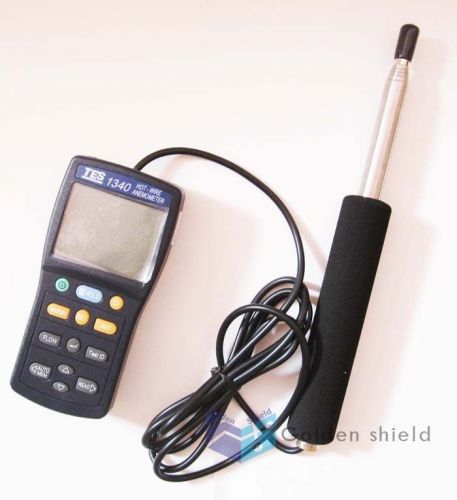 Tes-1340 digital anemometer air wind flow meter tester,hot-wire anemometer for sale