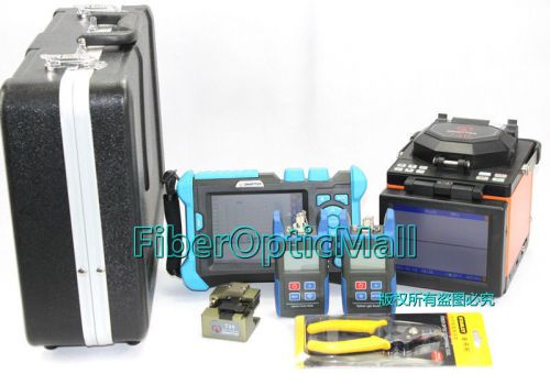 Orientek t40 fusion splicer kit w/ fiber cleaver + sm otdr + opm + ols + toolkit for sale
