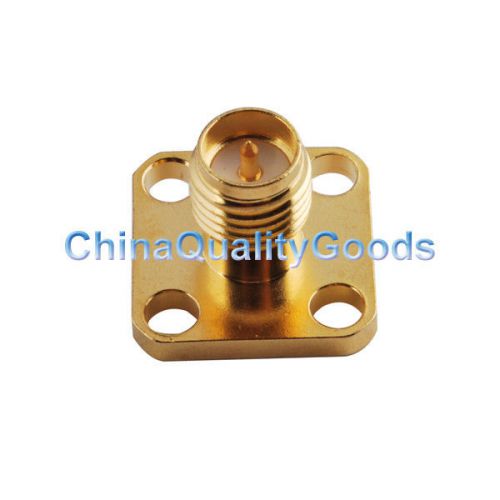 RP SMA female,Straight, 4 Hole Panel Mount Solder Cup Contact