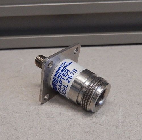 MIDWEST MICROWAVE 2579 ADAPTER SMA - N 4 HOLE FLANGE 961