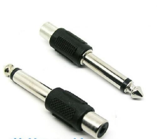 New 6.5mm Stereo Audio Male Adapter Plug to Jack RCA Female CP195