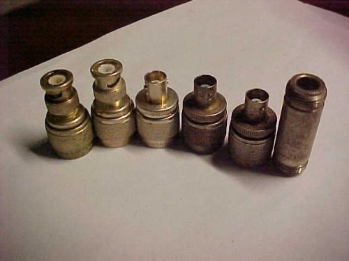 ADAPTERS LOT OF SIX PC&#039;S TYPE N TO BNC