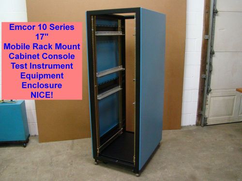 Emcor 17&#034; mobile rack mount cabinet console test instrument equipment enclosure for sale