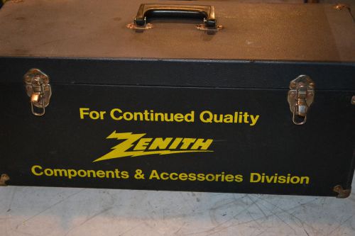 Vintage Zenith Vacuum Tube Parts Caddy Repairman Tool Chest  Carry Case