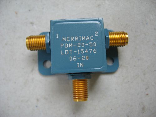 NEW* MERRIMAC 2 WAY SMA LUMPED ELEMENT DIVIDER 1-100 MHZ 30 / 0.5 dB PDM-20-50