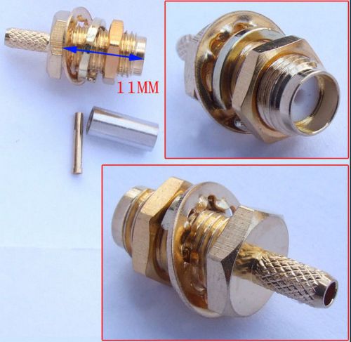 10 pcs sma female crimp plug for rg174 rg179 rg316 rg188 coax cable rf connector for sale