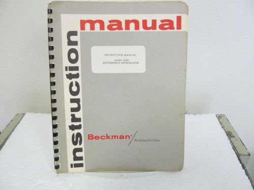 Beckman (Berkeley) 5580 Reference Generator Instruction Manual w/schematic