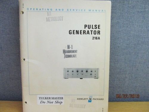 Agilent/HP 215A Pulse Generator Operating Service Manual/schematics S# 420, 332