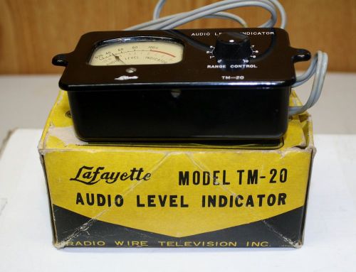 VINTAGE LAFAYETTE AUDIO LEVEL INDICATOR IN ORIGINAL BOX MODEL TM-20