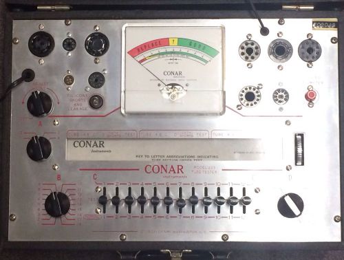 Conar 223 Tube Tester With Supplementary Tube Chart, and operation manual