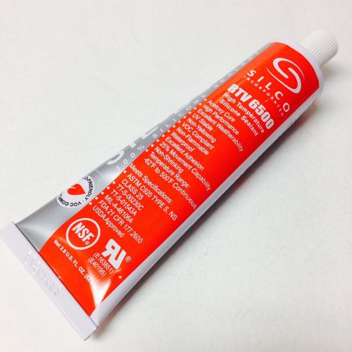 High temp Silco 3 oz Food Grade RTV Silicone Sealant Adhesive Red 2.8oz NSF FDA