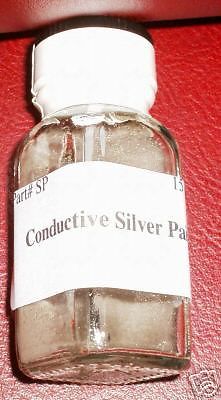 Conductive-60%+  silver paint, 30 grams, brush in cap for sale