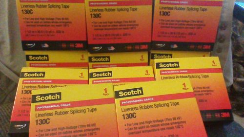 11 Boxes 3M Scotch Linerless Rubber Splicing Tape 130C 1 1/2&#034; x 30ft