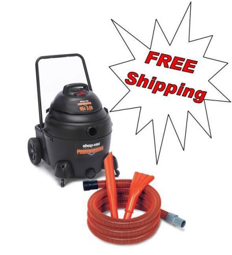Shop-vac wet/dry professional vacuum 16 gallon w/ mr nozzle hose tools mn962-16 for sale
