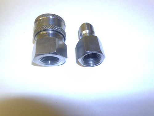 Pressure Washer  Quick Coupler Set 3/8&#034; Female 5500 psi  Stainless Steel