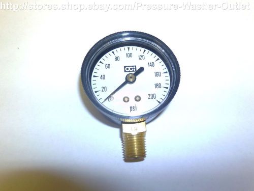 0-200 psi  pressure gauge 1/4npt bottom mount 2&#034;diameter face new for sale