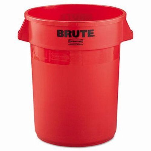 Rubbermaid  Brute Refuse Container, Round, Plastic, 32gal, Red (RCP2632RED)