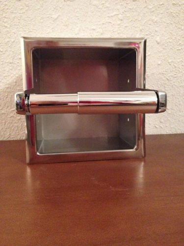 3 bobrick model b663 reccessed toilet tissue dispenser stainless steel finish for sale