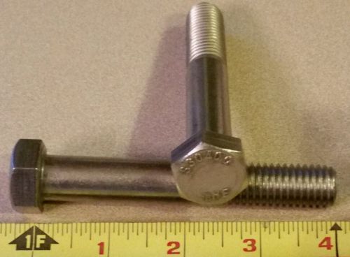 10 pcs. NEW 5/8&#034;-11 X 4&#034; stainless steel hex bolts