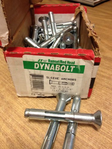 Red head dynabolt concrete sleeve anchors phillips flat head 3/8&#034; x 2-7/8&#034; 28pcs for sale