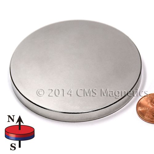Cms magnetics® n45 neodymium magnet dia 2 1/2 x 1/4&#034; 25 pc for sale