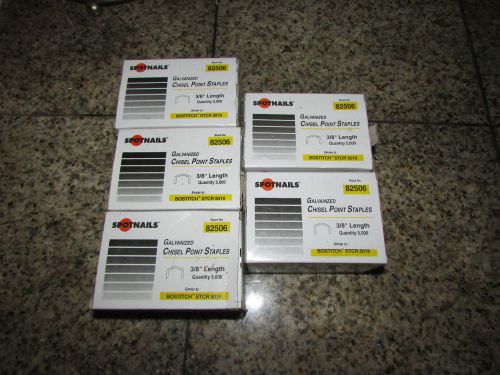5 Boxes Spotnails 82506 Staples 3/8&#034; For Bostitch H30-8 Hammer Tacker STCR 5019
