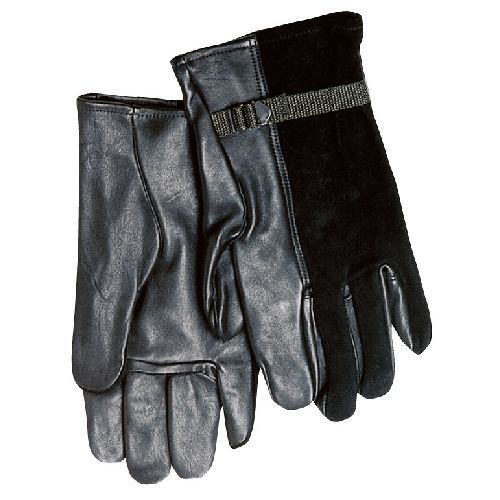 TRU-SPEC 3807003 GI D3A Black Leather Palm Gloves W/ Adjustable Wrist Strap SZ 3